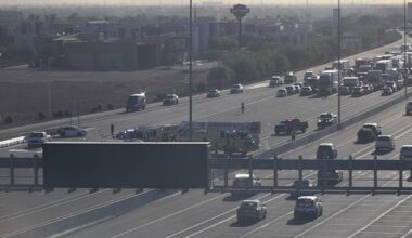 A crash blocked a portion of I-10 in the West Valley on Wednesday morning....