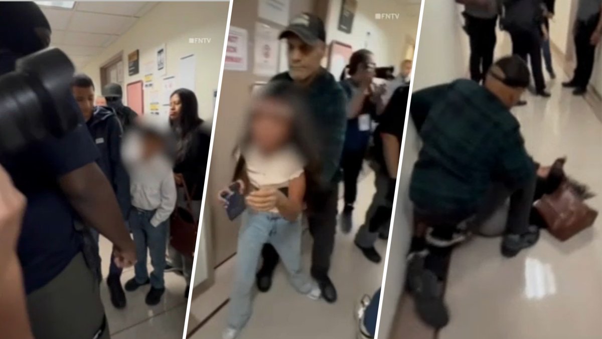 ICE agent seen shoving detainee wife is relieved of duties – NBC New York