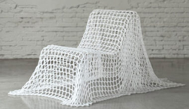 discarded nets reshape into permeable functional sculptures by iranzo
