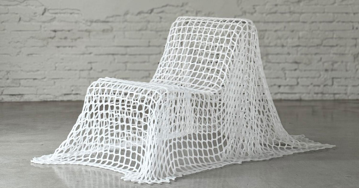 discarded nets reshape into permeable functional sculptures by iranzo