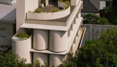 isso architects sculpts soft interiors with solid concrete for compact ABC flats in jakarta