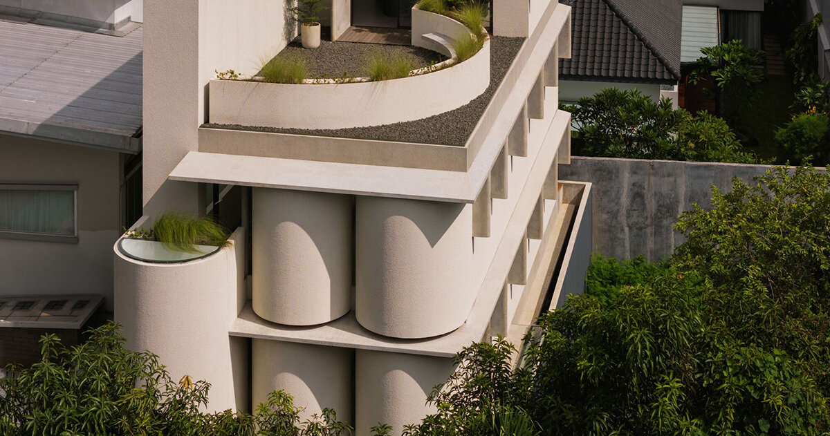 isso architects sculpts soft interiors with solid concrete for compact ABC flats in jakarta