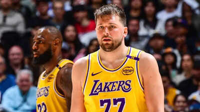 LeBron James and Luka Doncic. (Image via Adam Pantozzi / NBAE via Getty Images) NBA Trade Rumors: Los Angeles Lakers Could Sign $60 Million New York Knicks’ Star to Support Luka Doncic and LeBron James