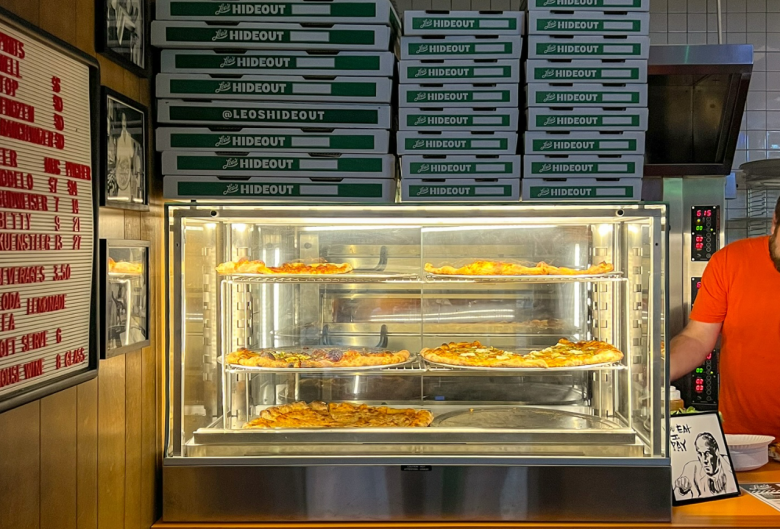 A display case inside Leo's Hideout.