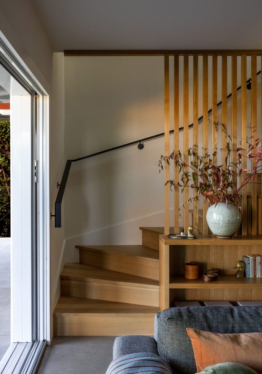 Wooden spiral staircase
