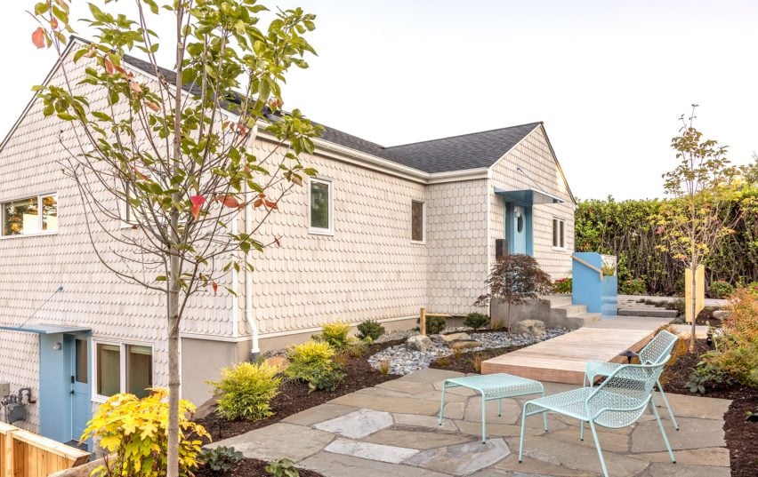 House with grey shingles