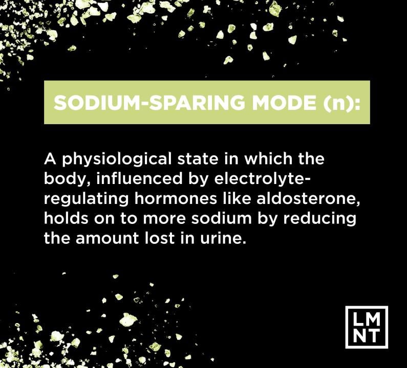 Infographic showing the definition of sodium-sparing mode.