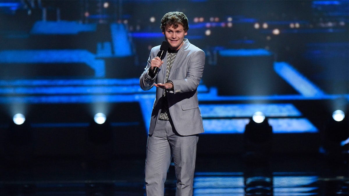 Drew Lynch performing on "America's Got Talent"