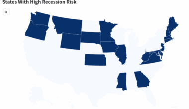 Map Shows States With High Recession Risk, According to Moody's Economist