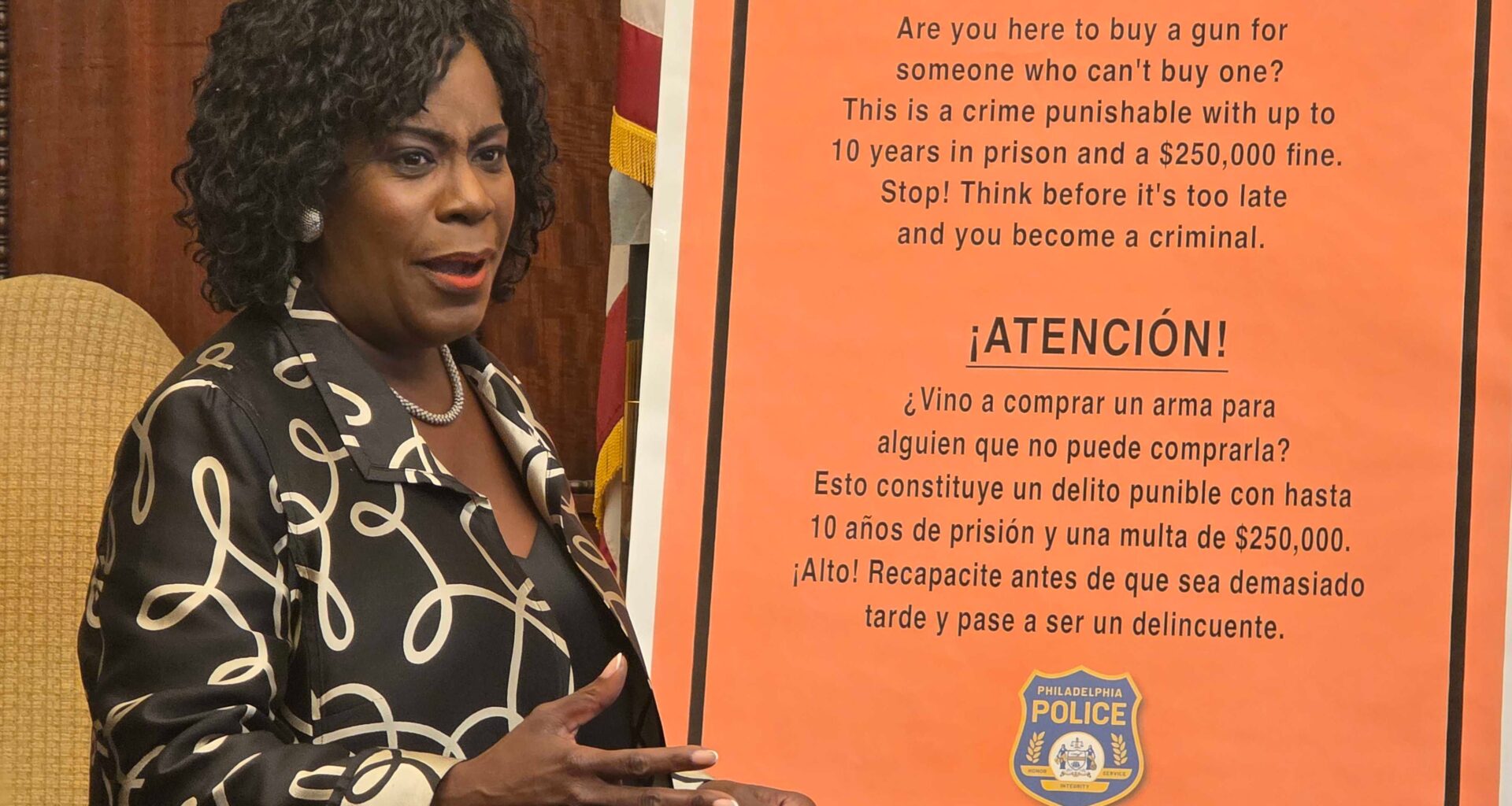 New Philly gun store signs warn against buying a gun for others