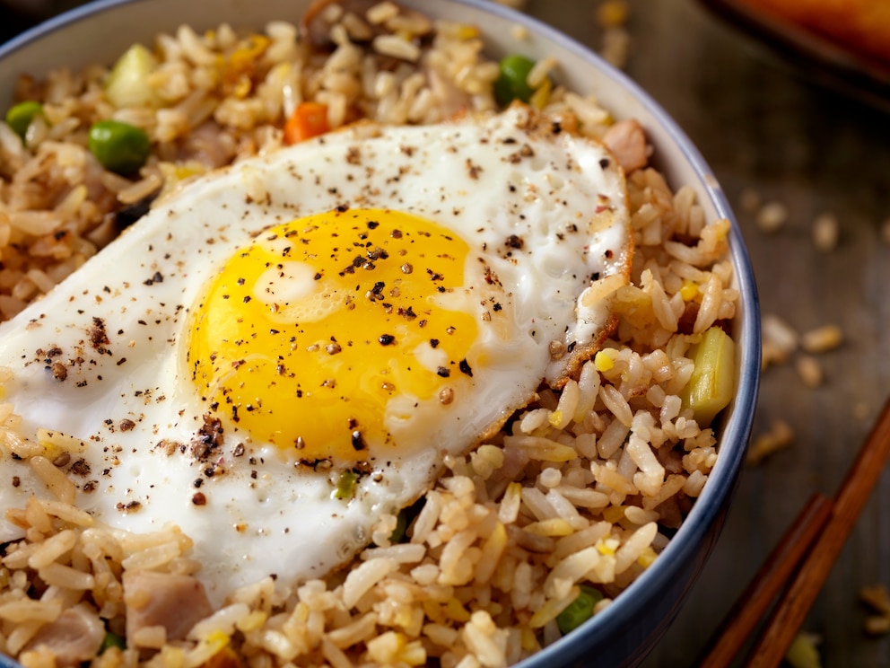 PHOTO: Eggs and rice in an undated stock photo.