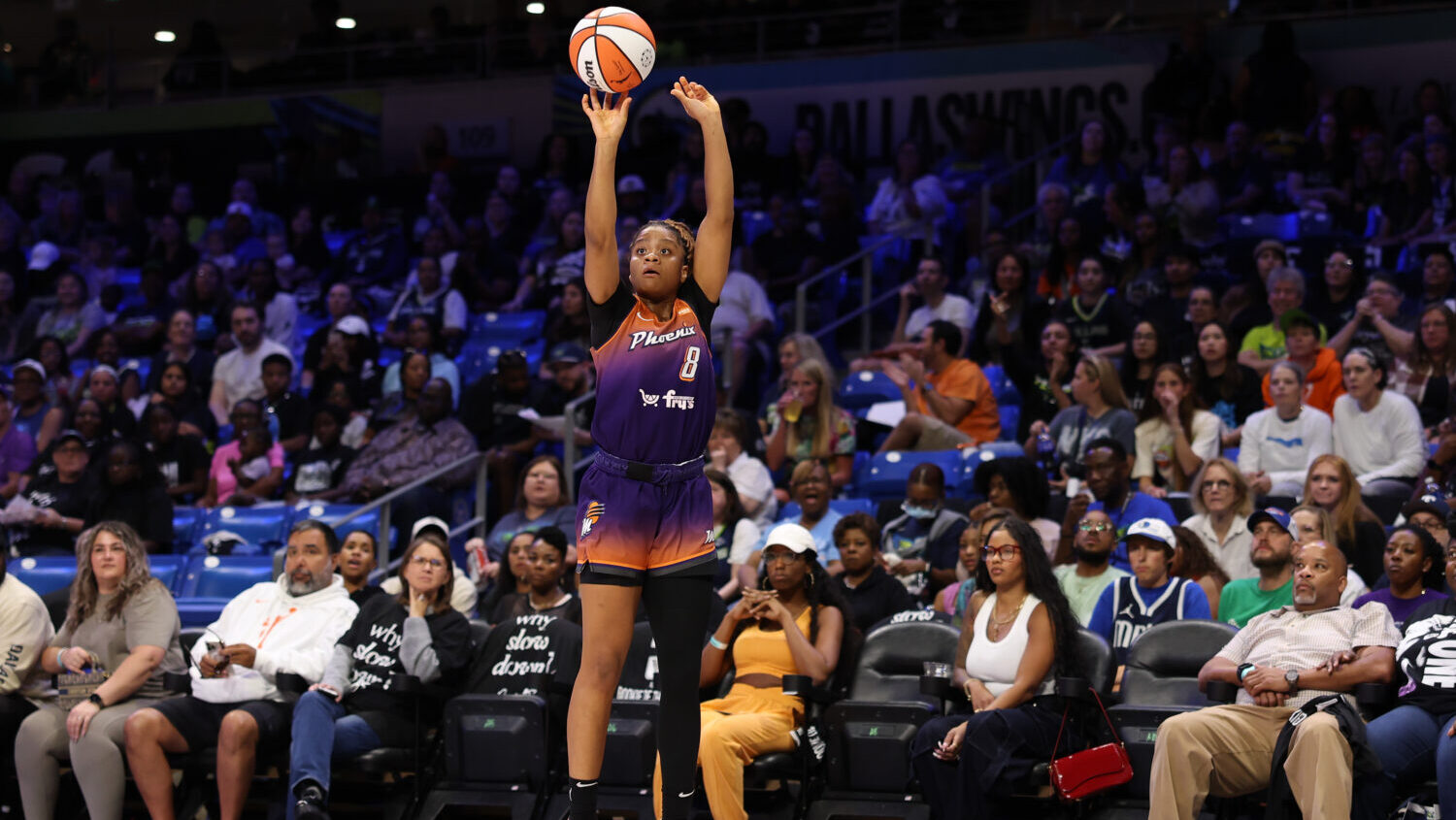 Monique Akoa Makani Phoenix Mercury rookie record books second threes made Dallas Wings...