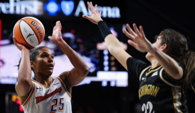 Mercury clinch home court first round WNBA playoffs 2025 win over Mystics...