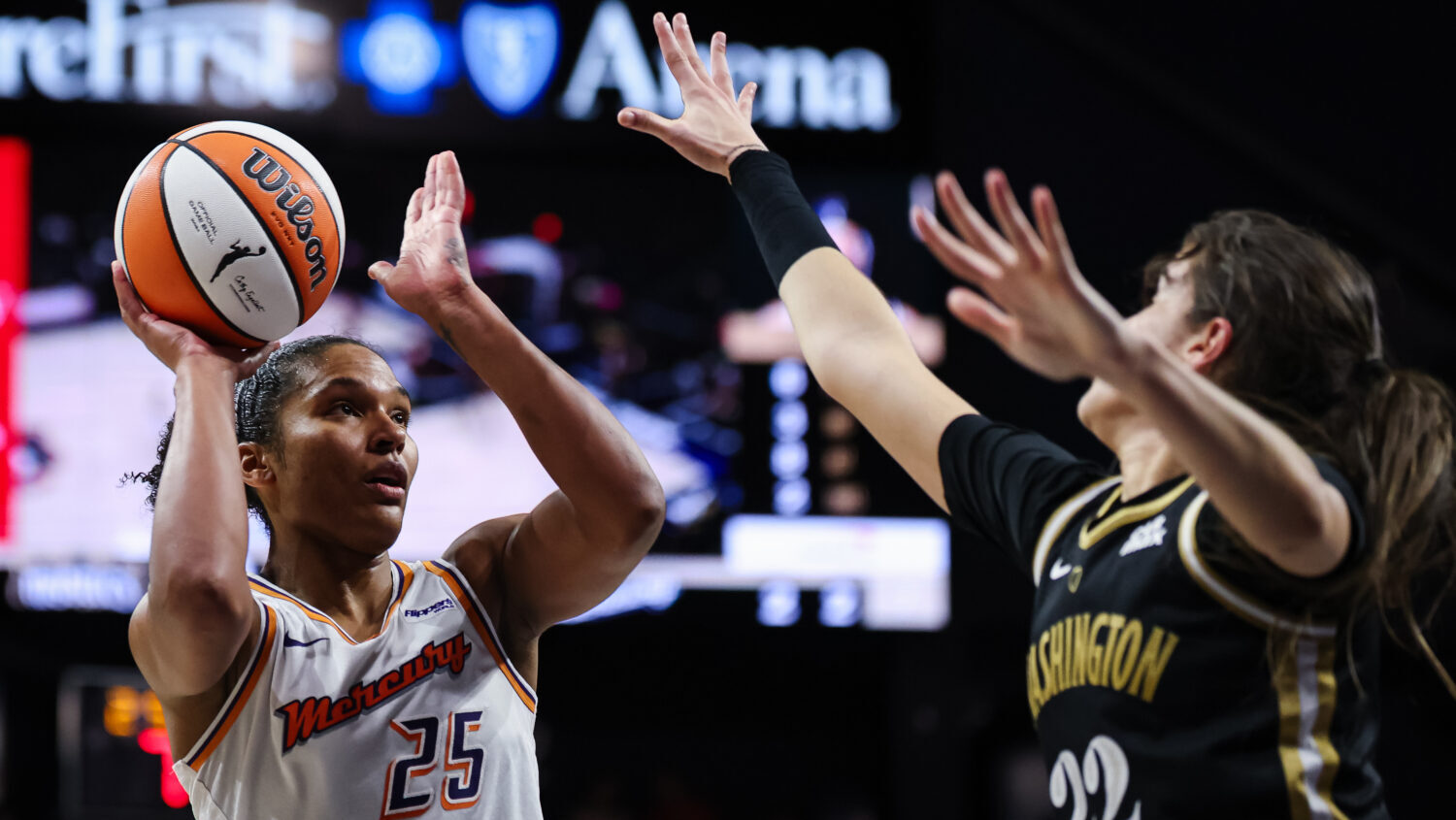 Mercury clinch home court first round WNBA playoffs 2025 win over Mystics...