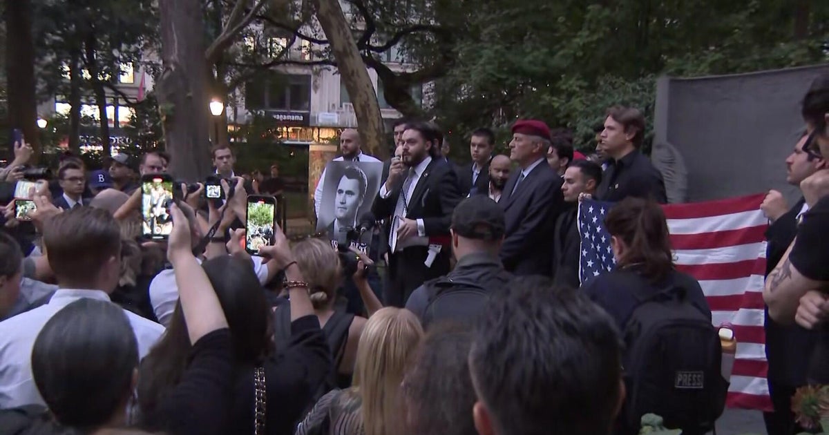 New Yorkers gather in Madison Square Park to mourn Charlie Kirk
