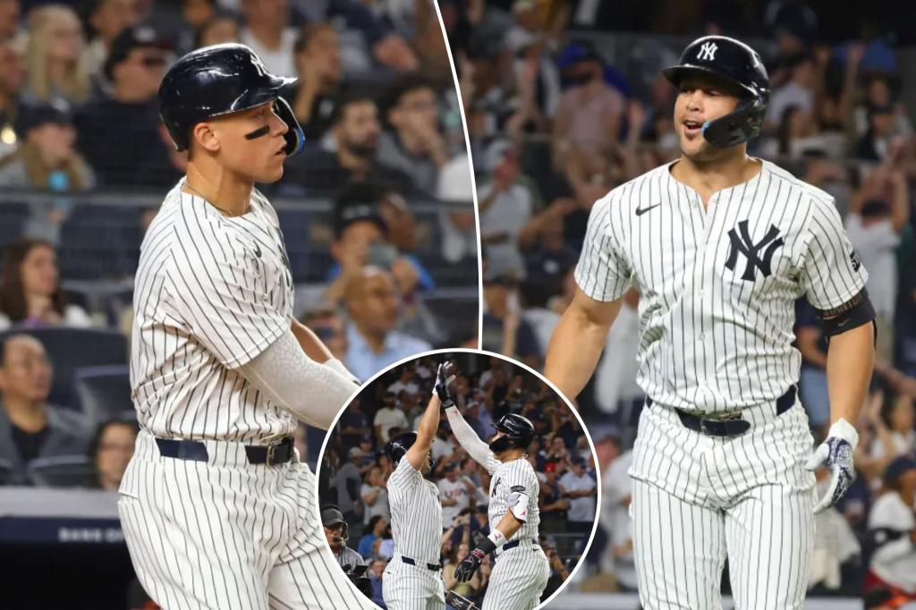 Giancarlo Stanton, Aaron Judge power Yankees to win vs. Orioles