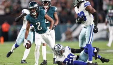 Thrilling Eagles-Cowboys opener hit with severe weather delay