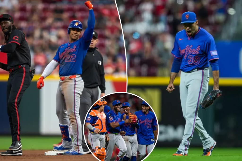 Edwin Diaz's wild escape act helps Mets survive for win to open key Reds series
