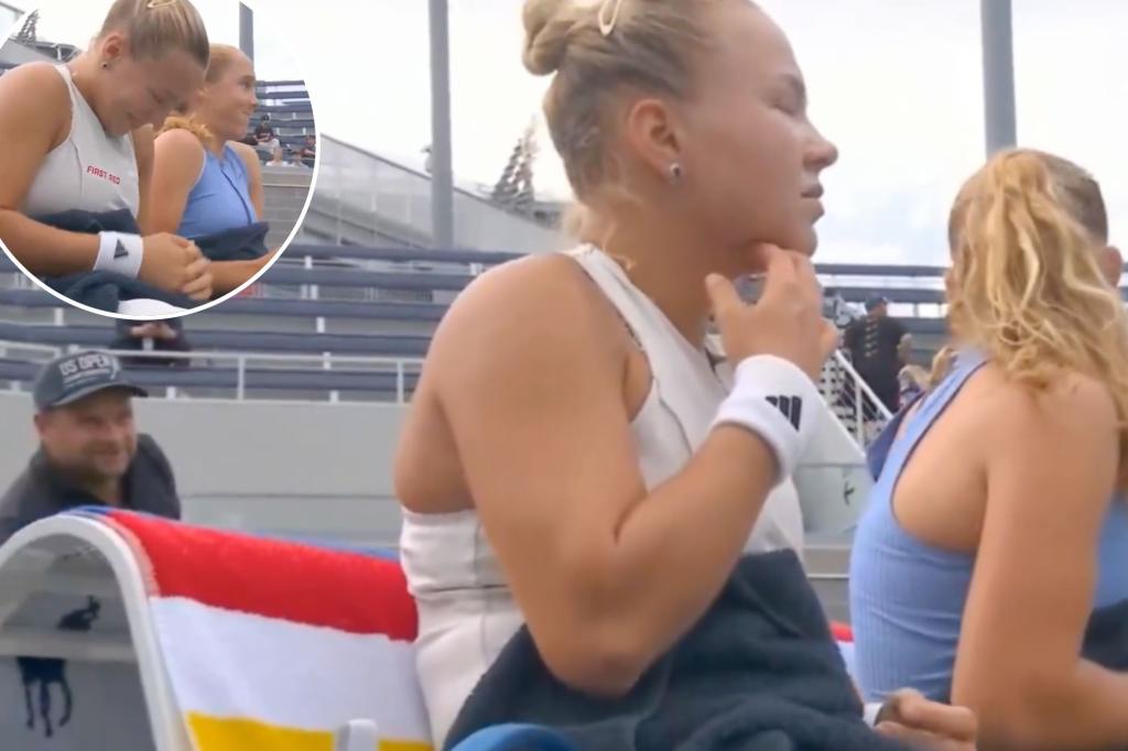 Mirra Andreeva has awkward US Open run-in with fan while on court