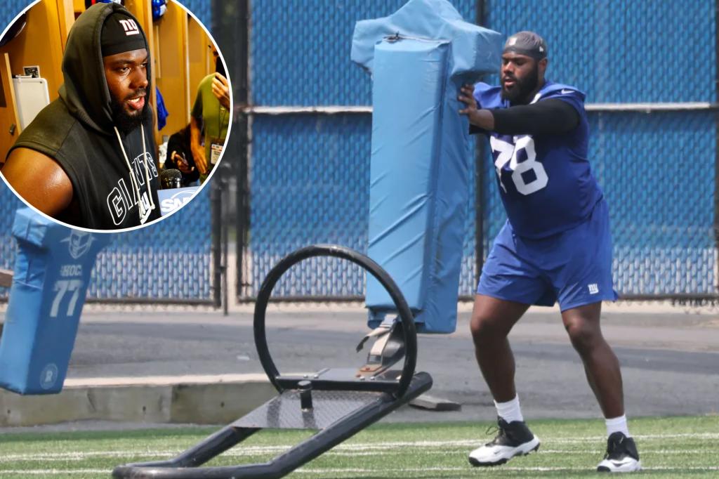 Andrew Thomas practices again with Giants return vs. Cowboys a possibility