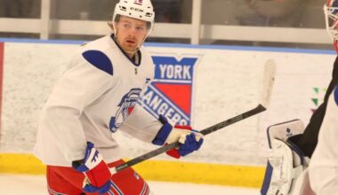 Brennan Othmann enters his fifth Rangers rookie camp a new man