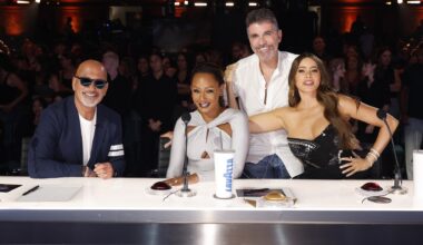 The Judges smile and pose together on AGT Episode 2015.
