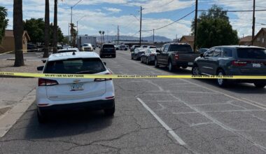 A police officer and a suspect were hospitalized after a shooting in Phoenix on Tuesday. (KTAR News...