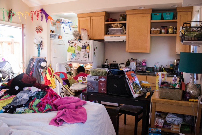 an overcrowded apartment lived in by UC Santa Cruz students