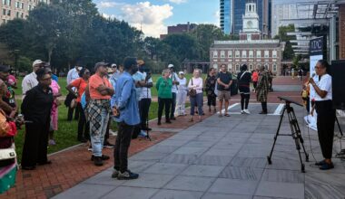 Activists rally in Philadelphia to protect President’s House exhibit