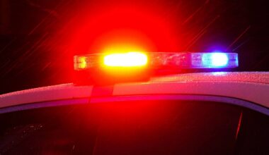 A police car with flashing lights. (AP Photo/Matt Rourke)