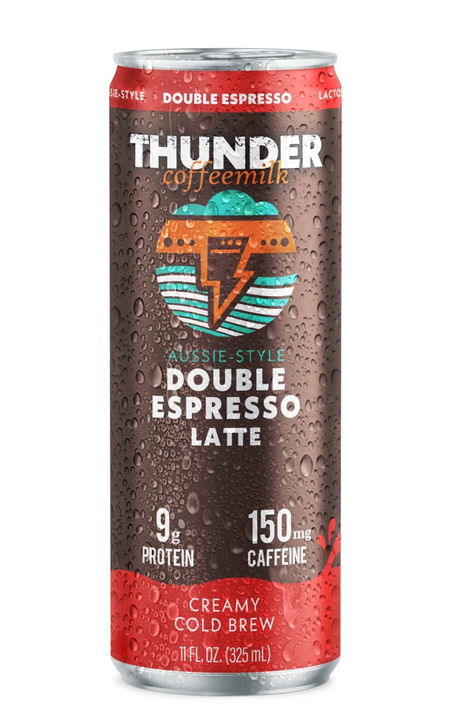 Thunder Coffeemilk protein coffee can with 9g protein and 150mg caffeine.