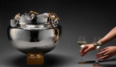 Veuve Clicquot rafrachissoir and bottle by Jacquemus