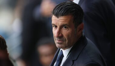 WROCLAW, POLAND - MAY 28: Former professional footballer Luis Figo looks on from the stand ahead of the UEFA Conference League Final 2025 between Real Betis Balompie and Chelsea FC at Stadion Wroclaw on May 28, 2025 in Wroclaw, Poland. (Photo by Dean Mouhtaropoulos/Getty Images)