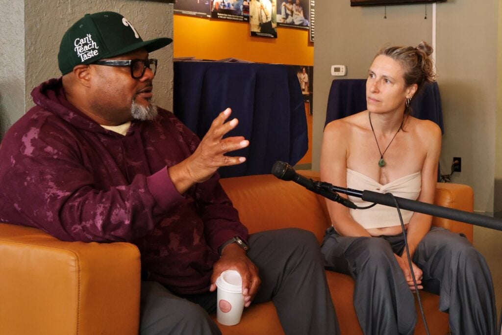 Choreographer Rennie Harris and dancer Megan Bridge