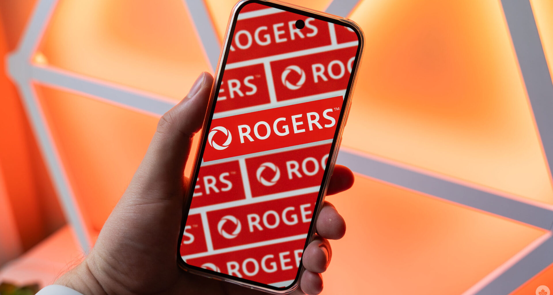 Rogers logo on a smartphone.