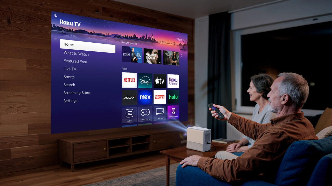 Roku TV Smart Projector D1R Cube