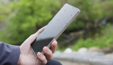 A side view of someone holding the Samsung Galaxy S25 Ultra.