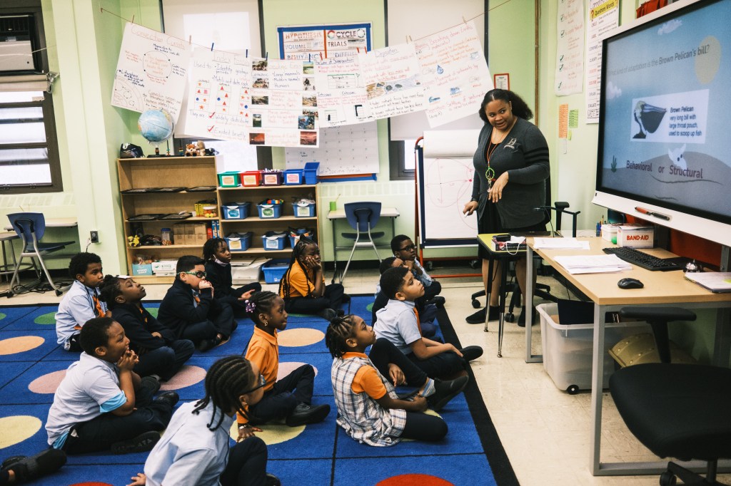A science class at Success Academy Harlem 2 on 128th street and 2nd avenue in Manhattan. 