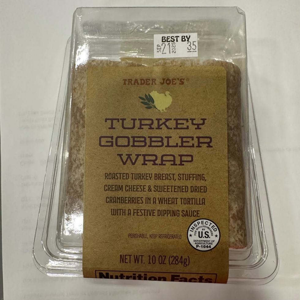 packaged turkey wrap with festive ingredients