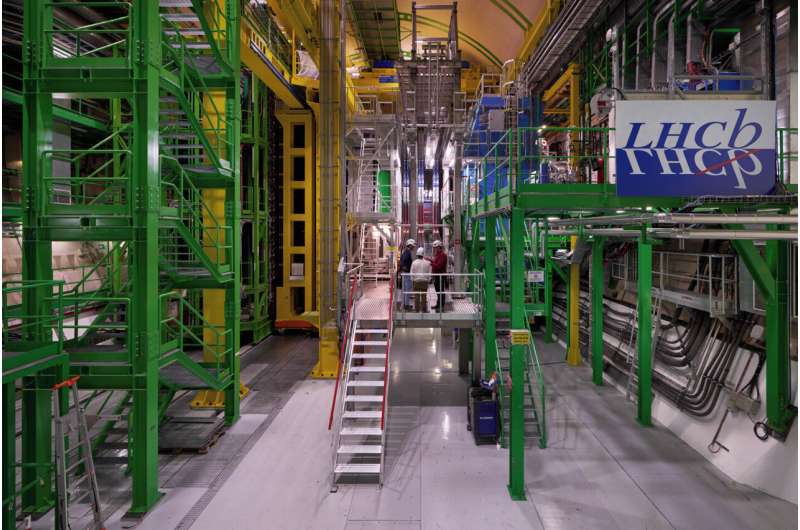 The LHCb experiment in its underground cavern. Credit: CERN Searching for new physics with beauty particles