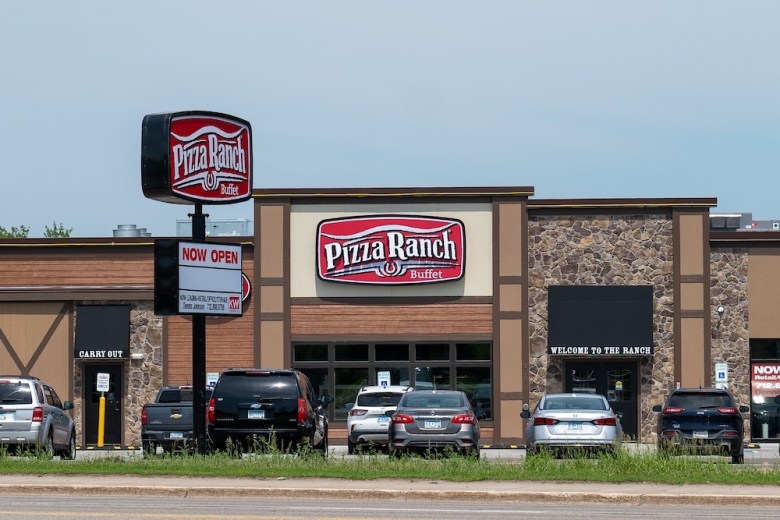 A Pizza Ranch restaurant greets customers in Bemidji, Minnesota.