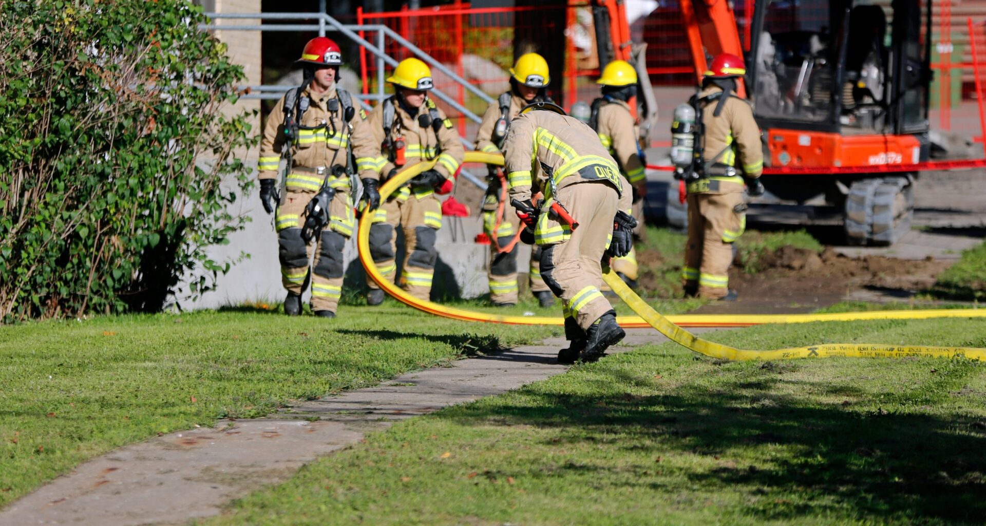 Firefighters Battle West Adams Residence Fire