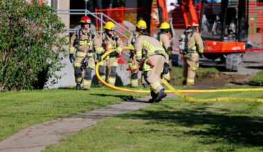 Firefighters Battle West Adams Residence Fire
