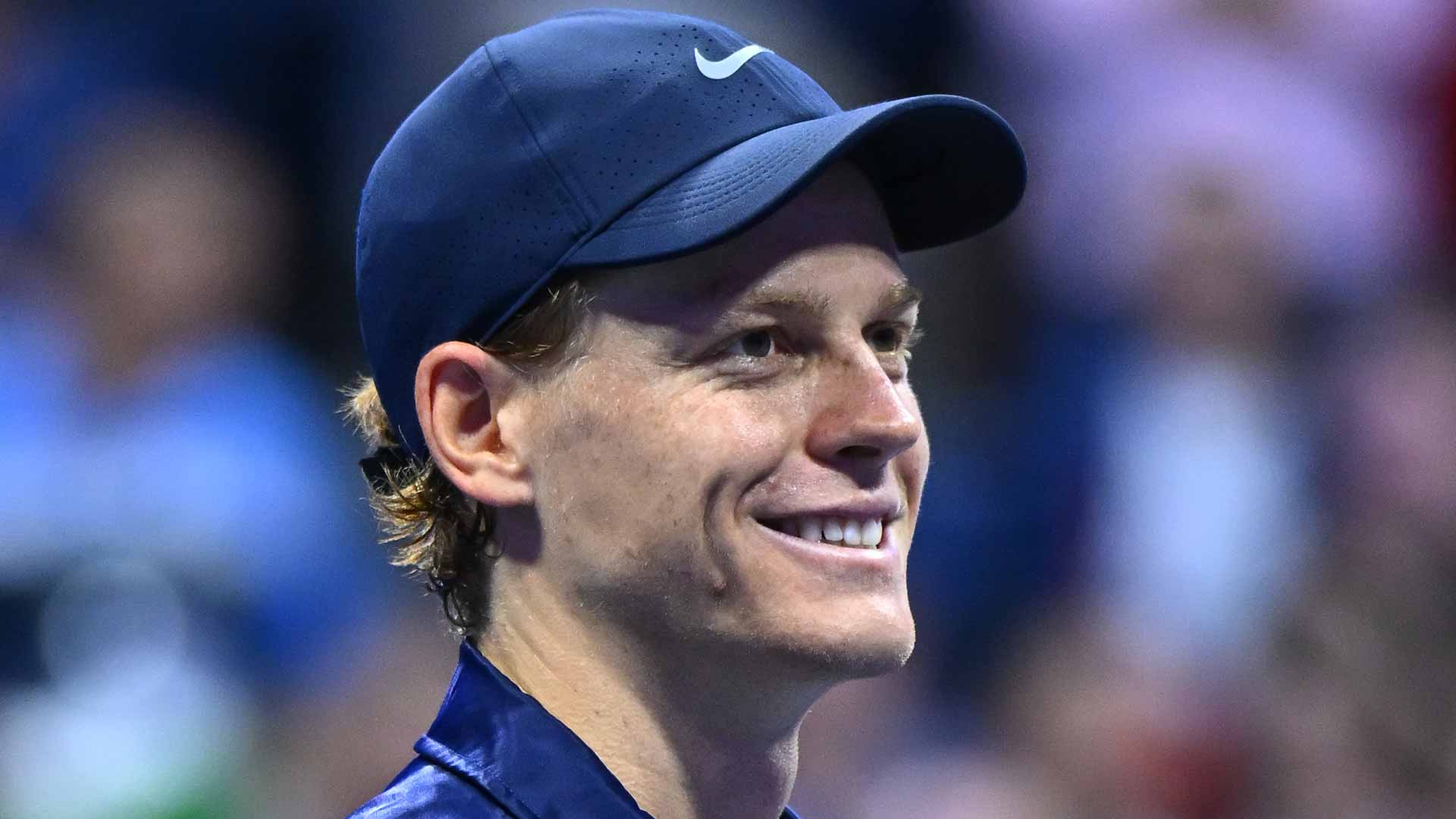 Jannik Sinner celebrates his fourth-round victory against Alexander Bublik Monday at the US Open.