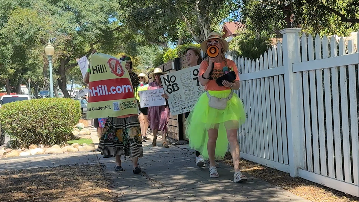 People take to the streets of South Park to protest California housing bill – NBC 7 San Diego