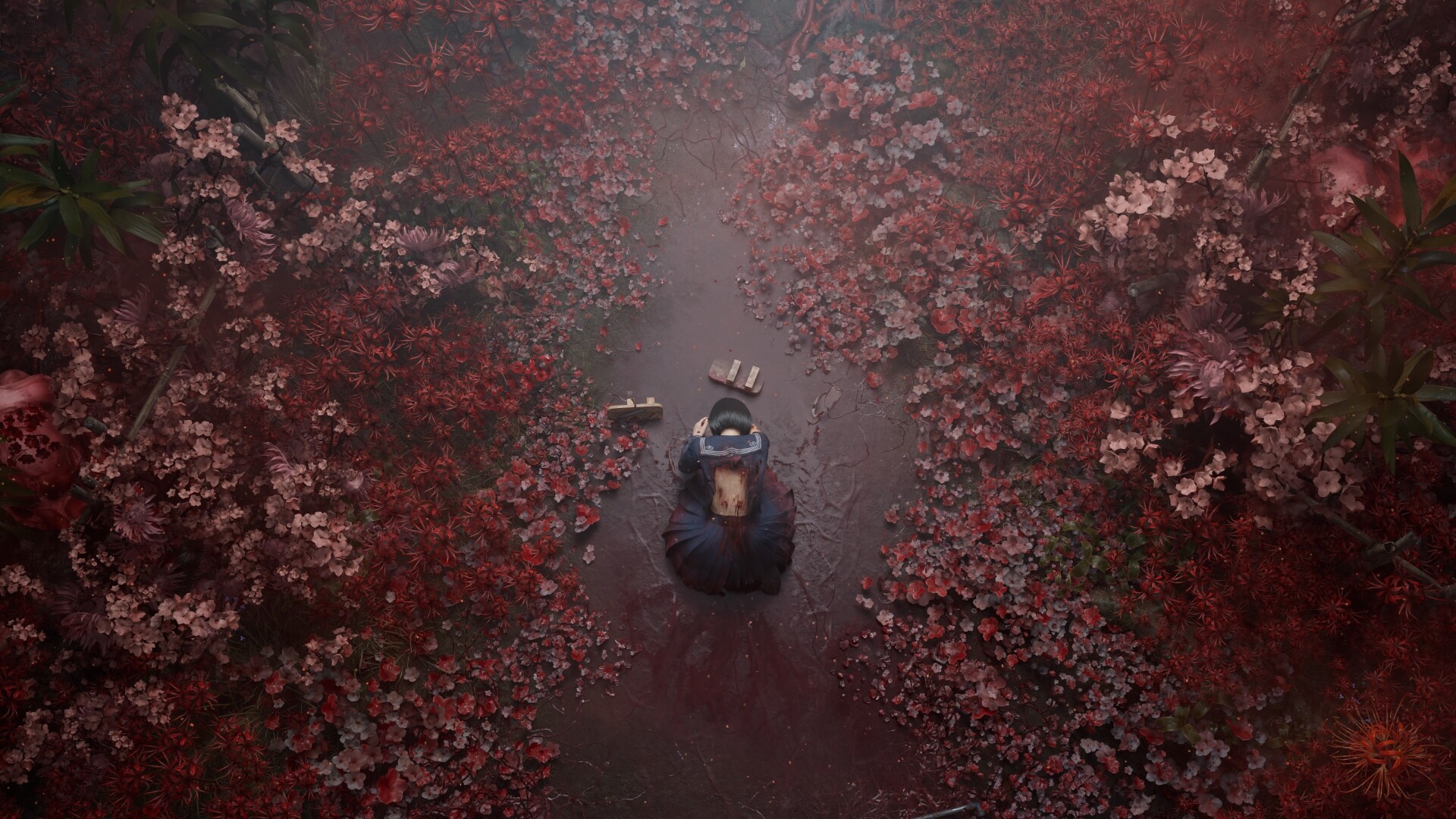 A screenshot from the video game Silent Hill F.