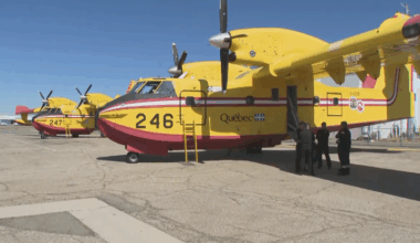 Super Scooper aircraft, pilots from Quebec arrive in Los Angeles County for annual firefighting partnership