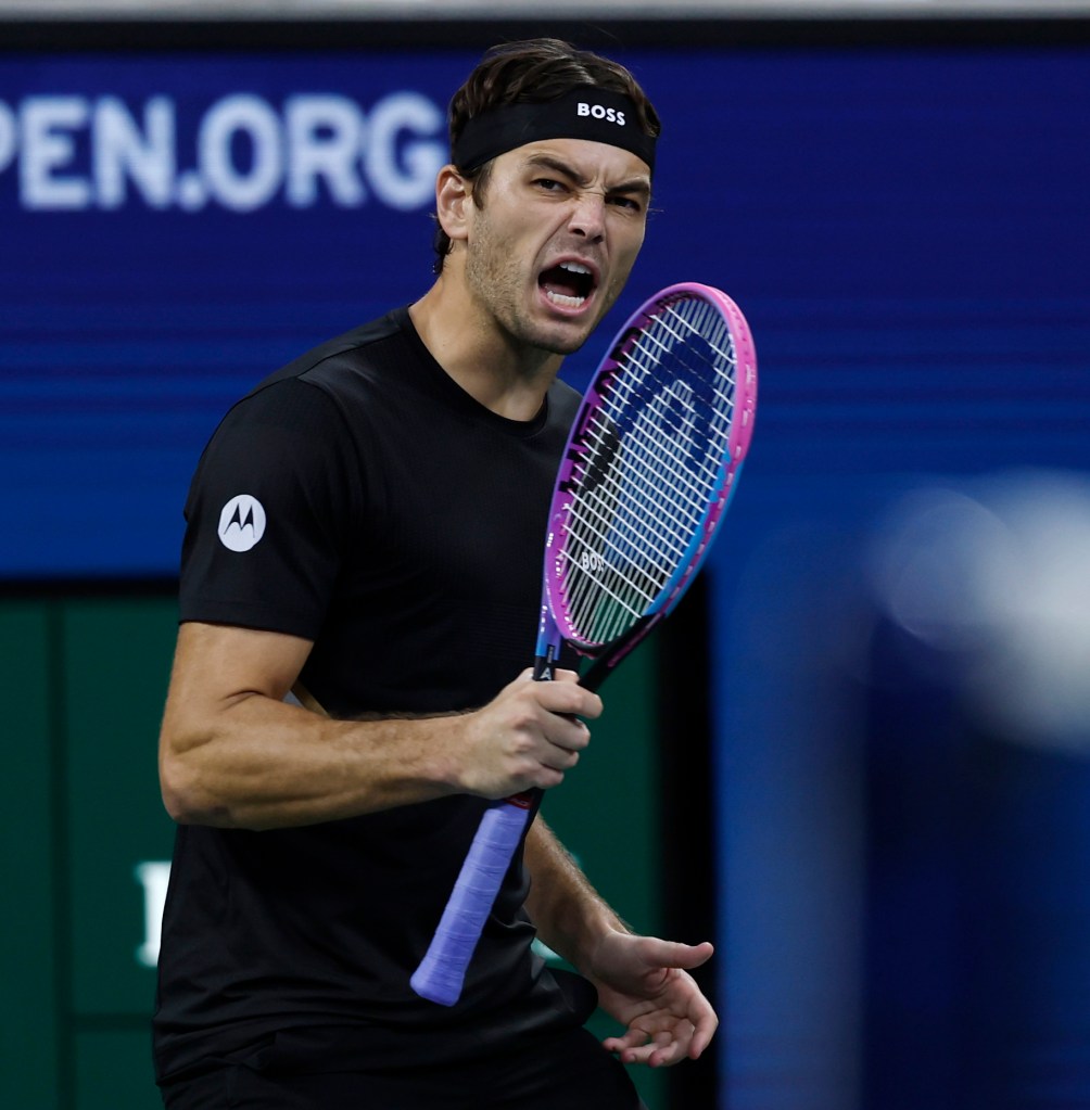 Taylor Fritz of the U.S. at the US Open Tennis Championships.