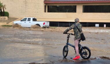 Thunderstorms that are battering the Phoenix area with rain, hail, flooding and flight delays are e...