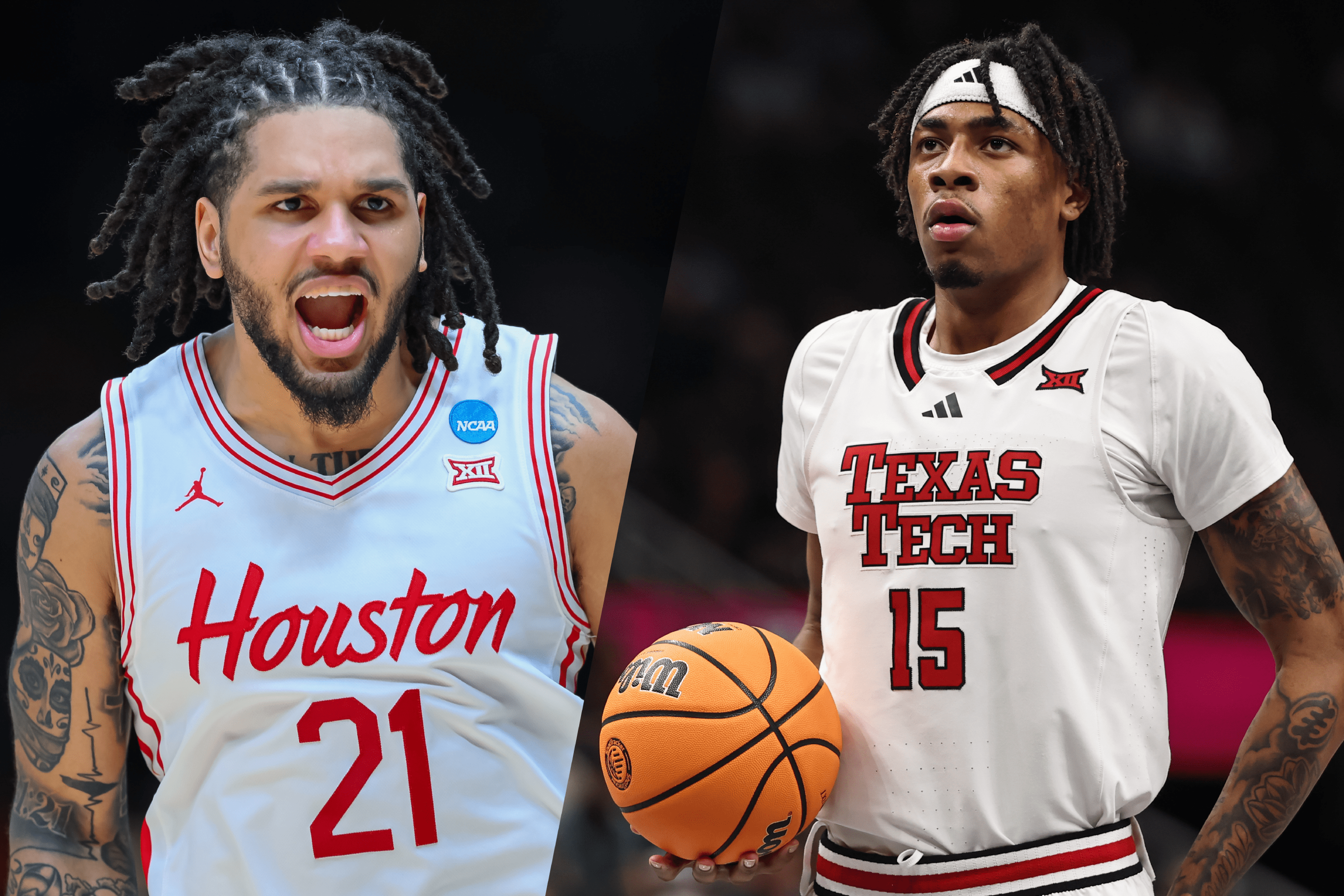 Emanuel Sharp (Houston) and conference Player of the Year JT Toppin (Texas Tech) are key returners to top Big 12 programs